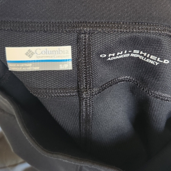 Columbia Black Straight Leg Pants Stretch Pull On Womens Size Small Hiking Upf50 - Picture 7 of 11